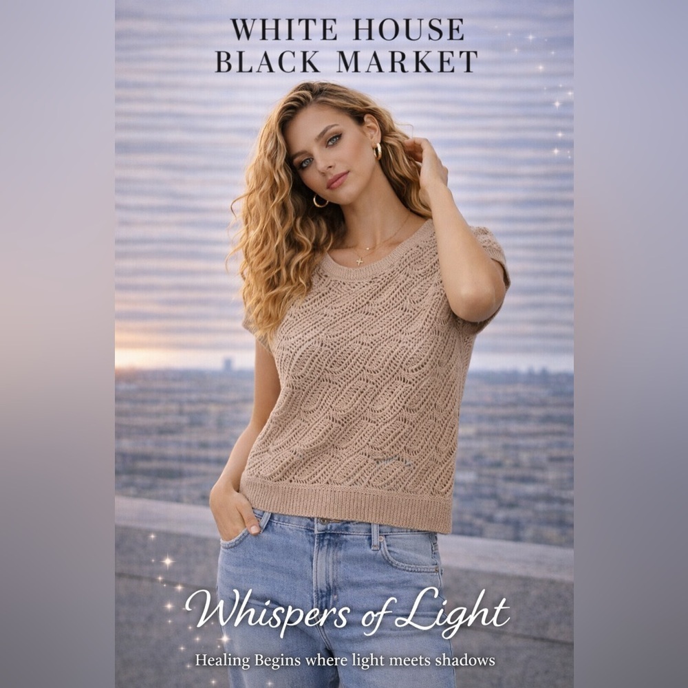Size S — White House Black Market Open-Knit Textured Top